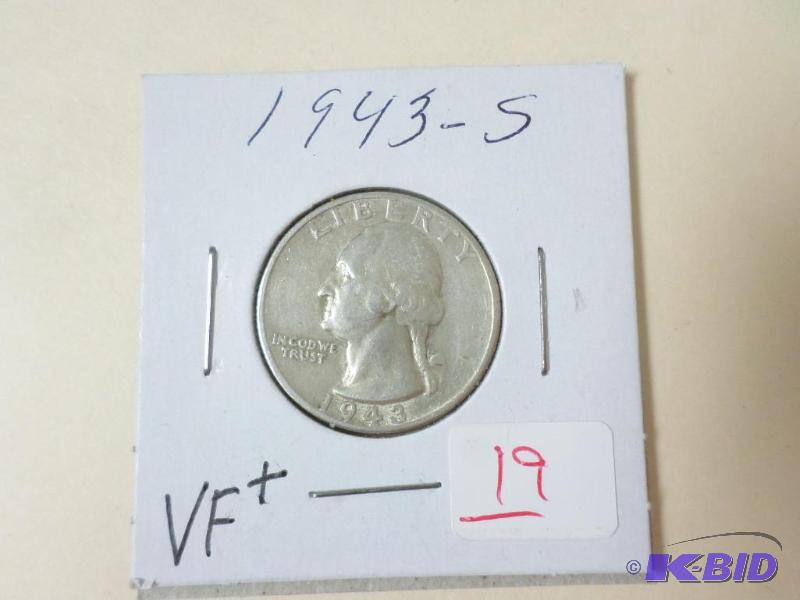 1943-S Quarter, VF...
