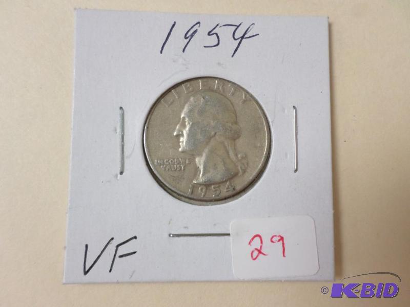 1954 Quarter, VF...