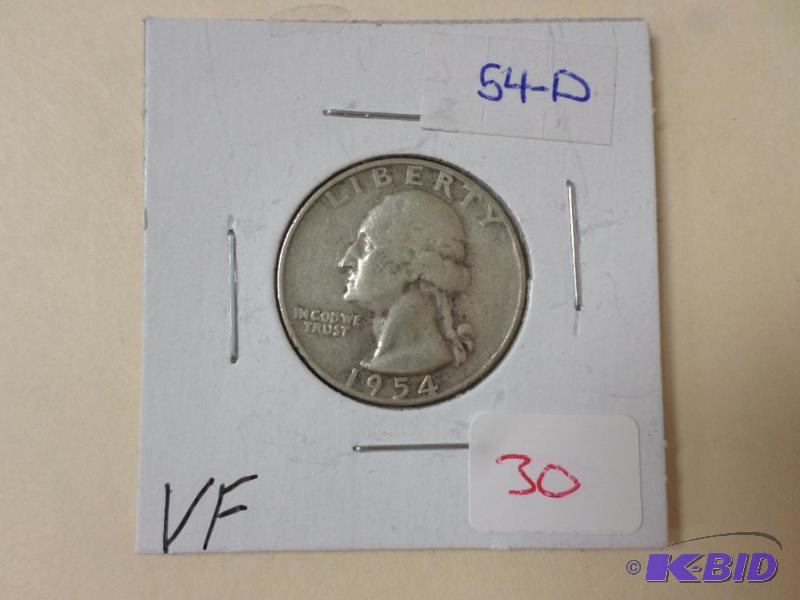 1954-D Quarter, VF...