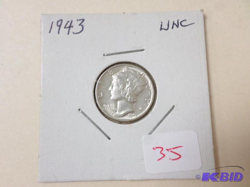 1943 GEM Like Mercury Dime...