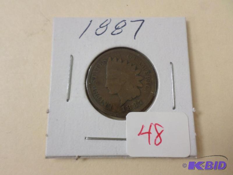 Indian Head Penny, 1887...