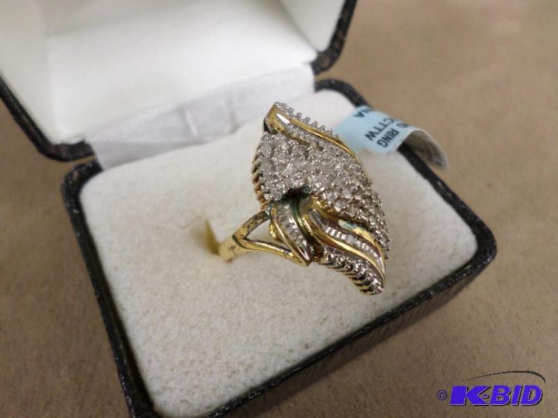 New Size-7 18kt Sterling Silver Diamond Ring,...