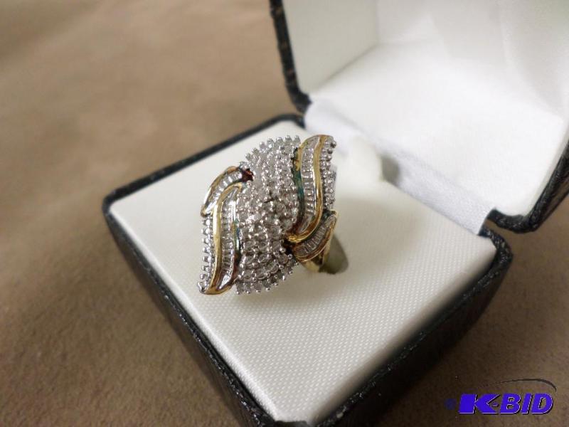 New Size-7 18kt Sterling Silver Diamond Ring,...
