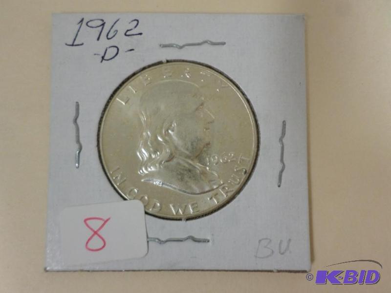 1962-D Franklin Half Dollar, BU, Shows &quot...