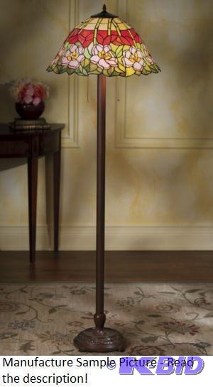 lot 108 image: Stained Glass Magnolia Floor Lamp - When the ...