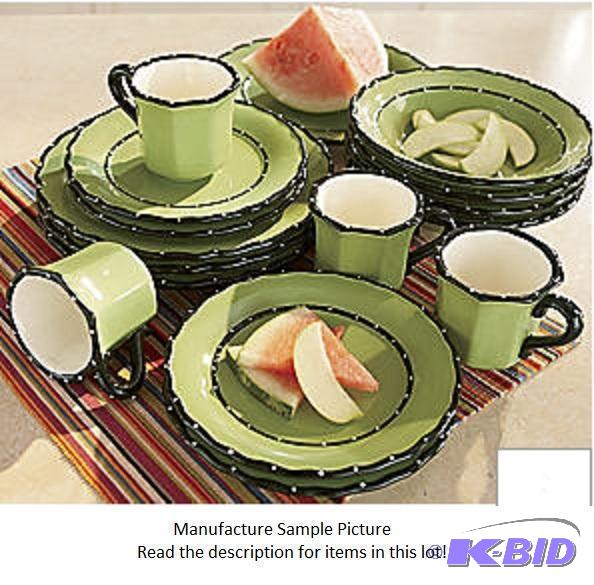 lot 132 image: Casa Vera Dinnerware - This set sprinkles col...