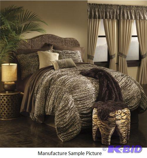 lot 155 image: Leopard Comforter - Queen -&nbspJungle opule...