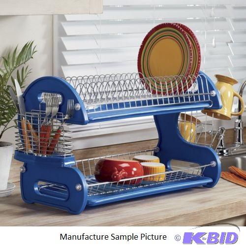 lot 170 image: Two Tier Dish Drying Rack -&nbspStack more d...