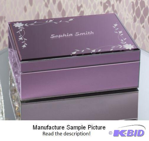 lot 184 image: Mirrored Purple JewelryKeepsake Box -&nbspP...