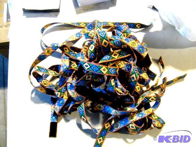 lot 198 image: Set of 10 Weaved Strips - Has velcro tabs on ...