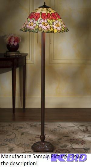 lot 3 image: Stained Glass Magnolia Floor Lamp -&nbspWhen...