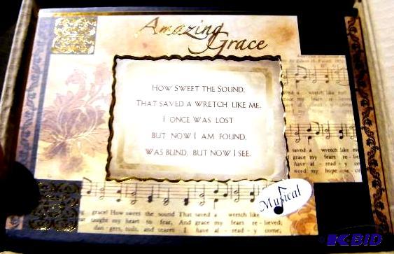 lot 41 image: Bell Papier Music Box - Plays &quotAmazing G...