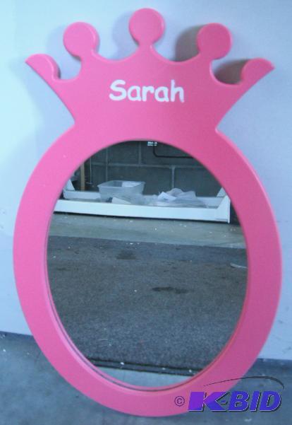 lot 48 image: Pink Princess Mirror - 18" l x 11.5"...