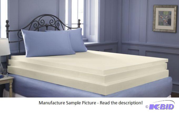 lot 5 image: Memory Foam Bed Topper - 72" x 72" ...
