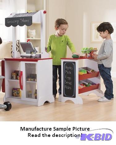 lot 62 image: Kidcraft Grocery Store Stand - With write-on ...