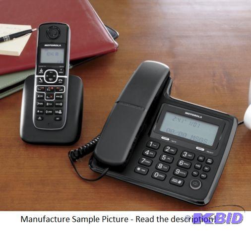lot 91 image: Motorola CordedCordless Phone Set - Gives yo...