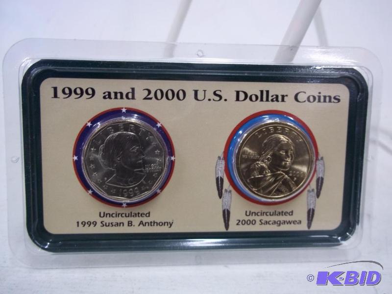 1999 and 2000 U.S. Dollar Coins, Uncirculated...