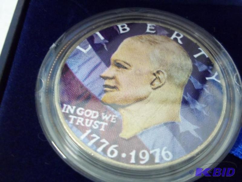 Colorized Eisenhower Bicentennial Dollar...