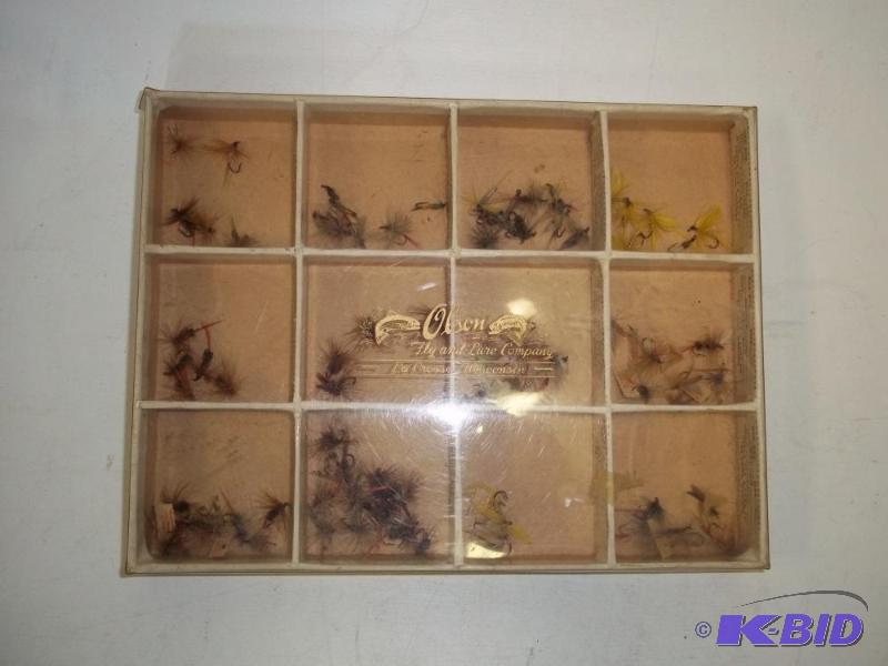 lot 12 image: Olson Fly and Lure company flys...