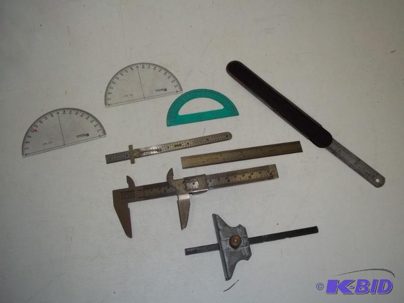 lot 43 image: Protractors and measuring tools...