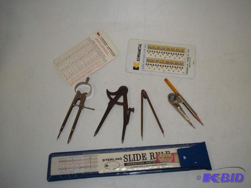 lot 57 image: Compass and Slide Rulers...