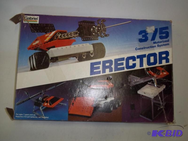 lot 6 image: Erector 375 Motorized Construction System Toy...