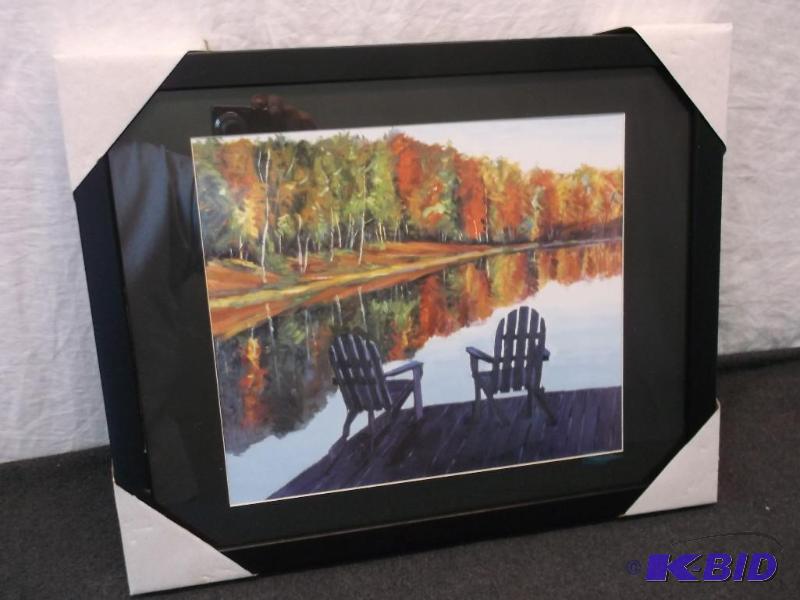 lot 103 image: Beautiful framed scenery print, measuring 19 ...