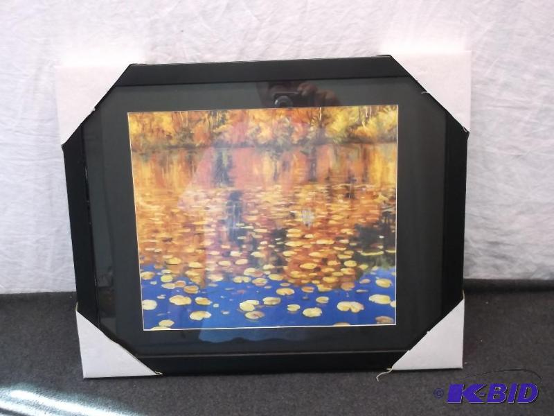 lot 105 image: Beautiful framed scenery print, measuring 19 ...