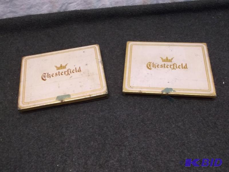 lot 111 image: Chesterfield cigarette tins, in great collect...