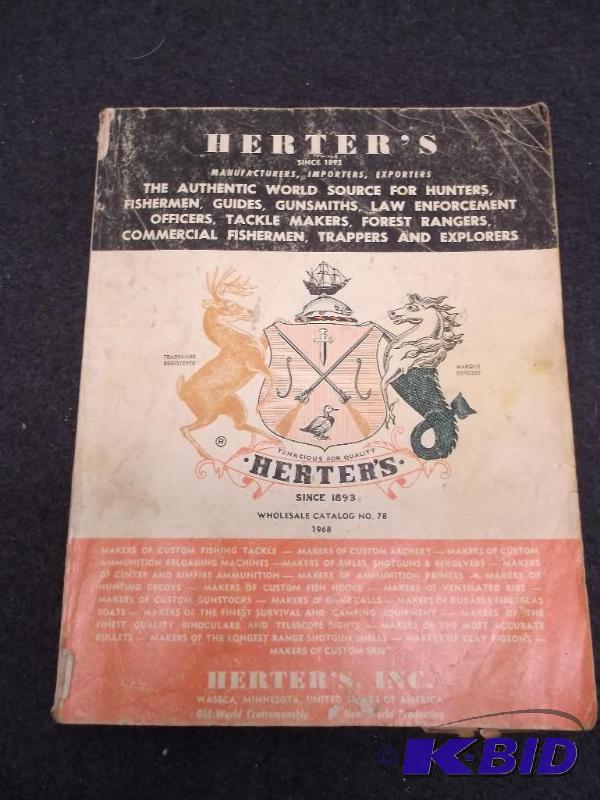 lot 112 image: Vintage Herters wholesale catalog dated 1968...