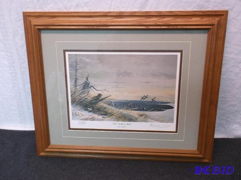 lot 12 image: Beautiful double matted framed signed and num...
