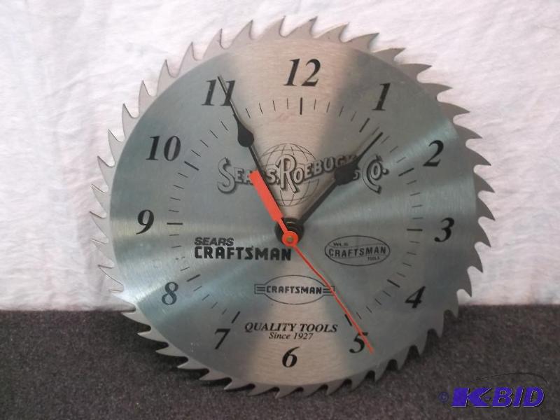 lot 123 image: Sears Roebuck And Co. saw blade clock....
