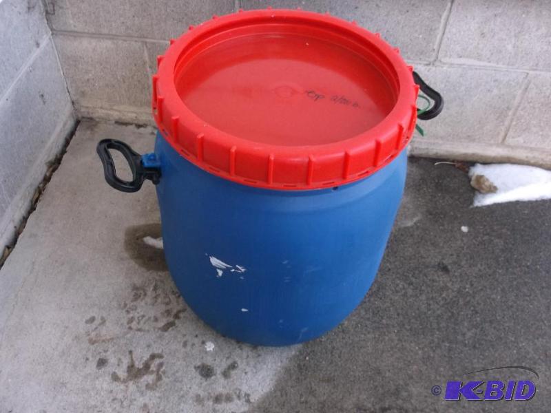 lot 132 image: 15 gallon food grade barrel with screw on lid...