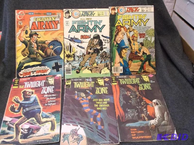 lot 37 image: Lot of 6 comic books including Fighting Army,...