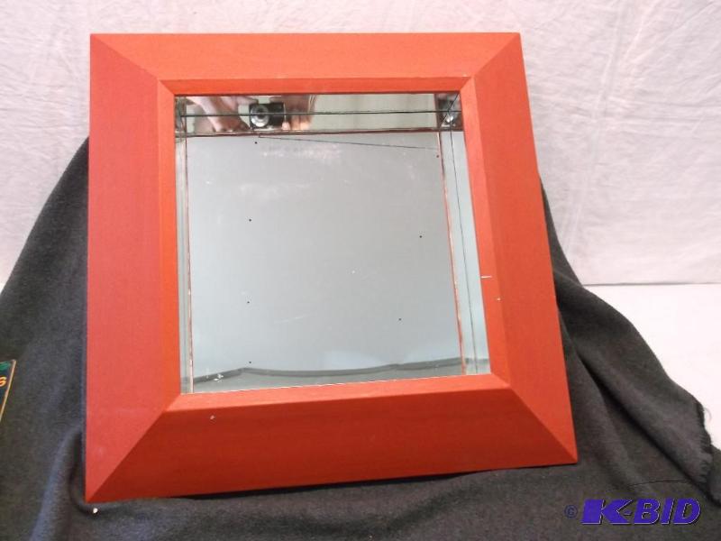 lot 40 image: Painted shadow box mirror in good condition....