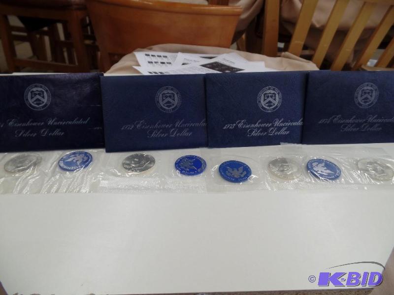 1971-1974 Eisenhower Uncirculated Silver Dollars