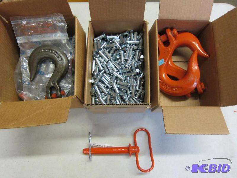 Assortment of Clevis Slip Hooks and Pins