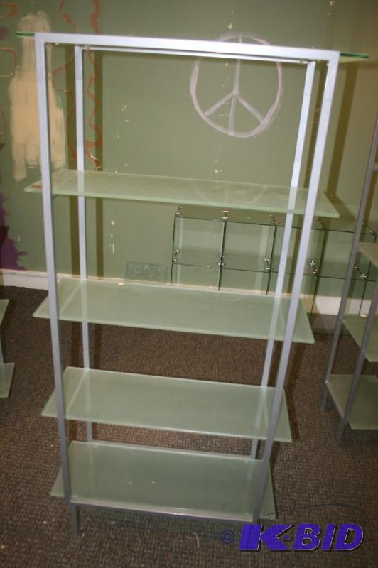 lot 204 image: Glass Display shelves
