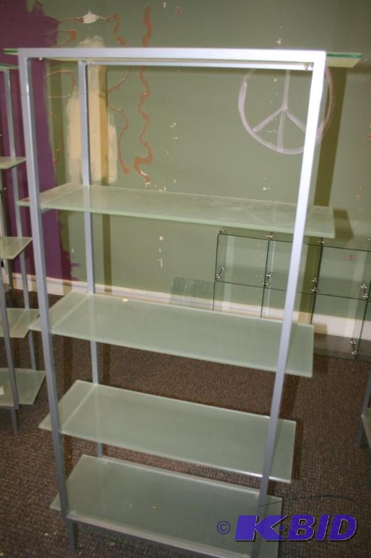 lot 205 image: Glass Display shelves