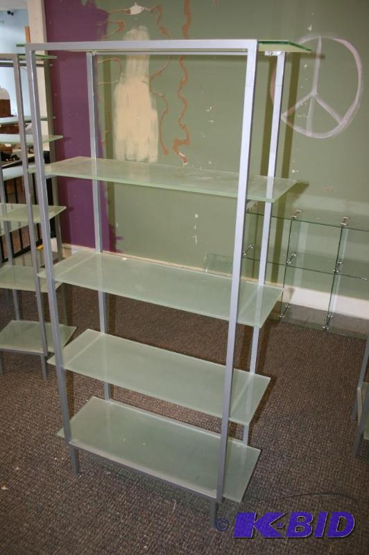 lot 206 image: Glass Display shelves