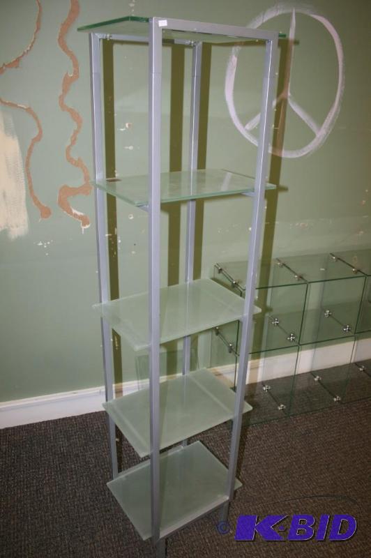 lot 208 image: Glass Display shelves