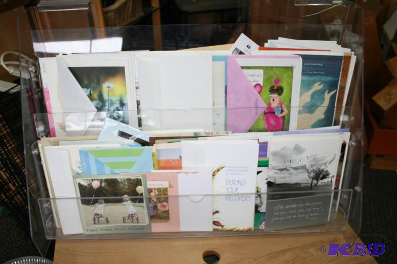 lot 217 image: Card display and cards