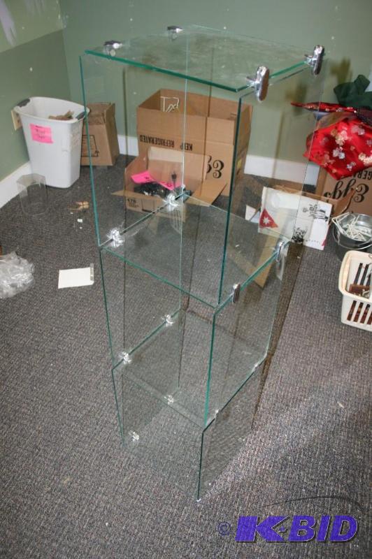 lot 223 image: Glass Display shelves