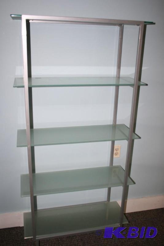 lot 92 image: Glass Display shelves