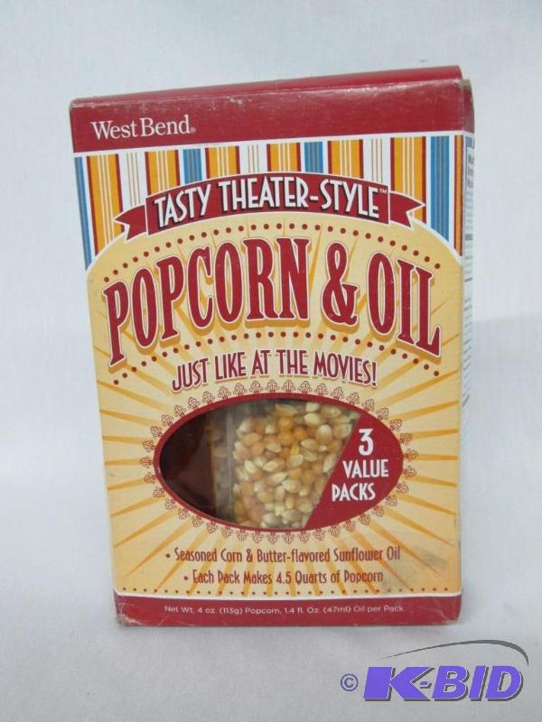 West Bend Popcorn and Oil - 3 pack
