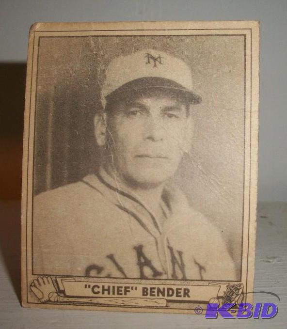 1940 Chief Bender baseball card