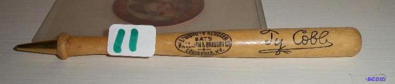 Antique Ty Cobb baseball bat pencil