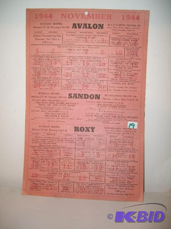 1944 movie theater poster