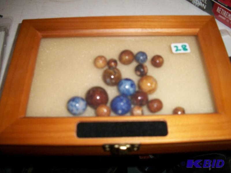 Bennington marbles in display box
