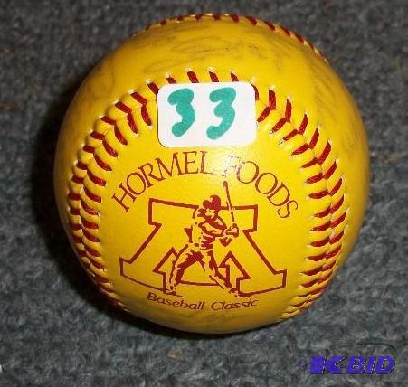 1999 Minnesota Gophers Autographed Baseball - Somewhat faded
